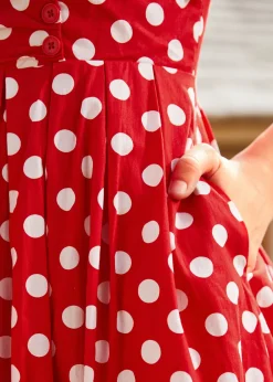 Dotted Darling Fit & Flare Dress Red Polka Dot Discount