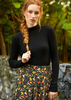 BTC Downtown Dreamer Ribbed Turtleneck Nightfall Noir Clearance