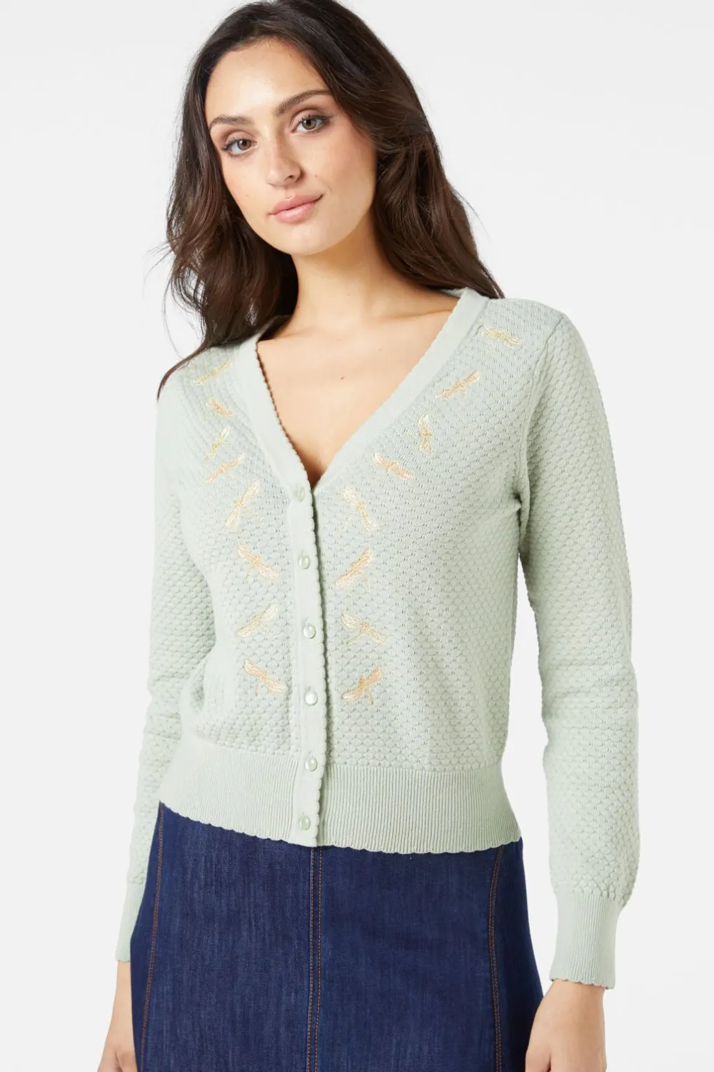 Dragonfly Embroidered Cardigan Best