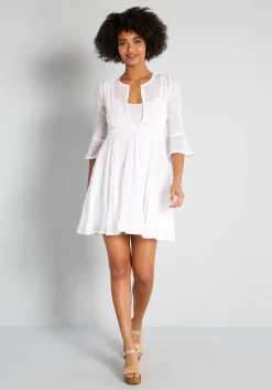 NobleControl Ltd (Amelia Rose) Dreamscape Debut Mini Dress White Discount