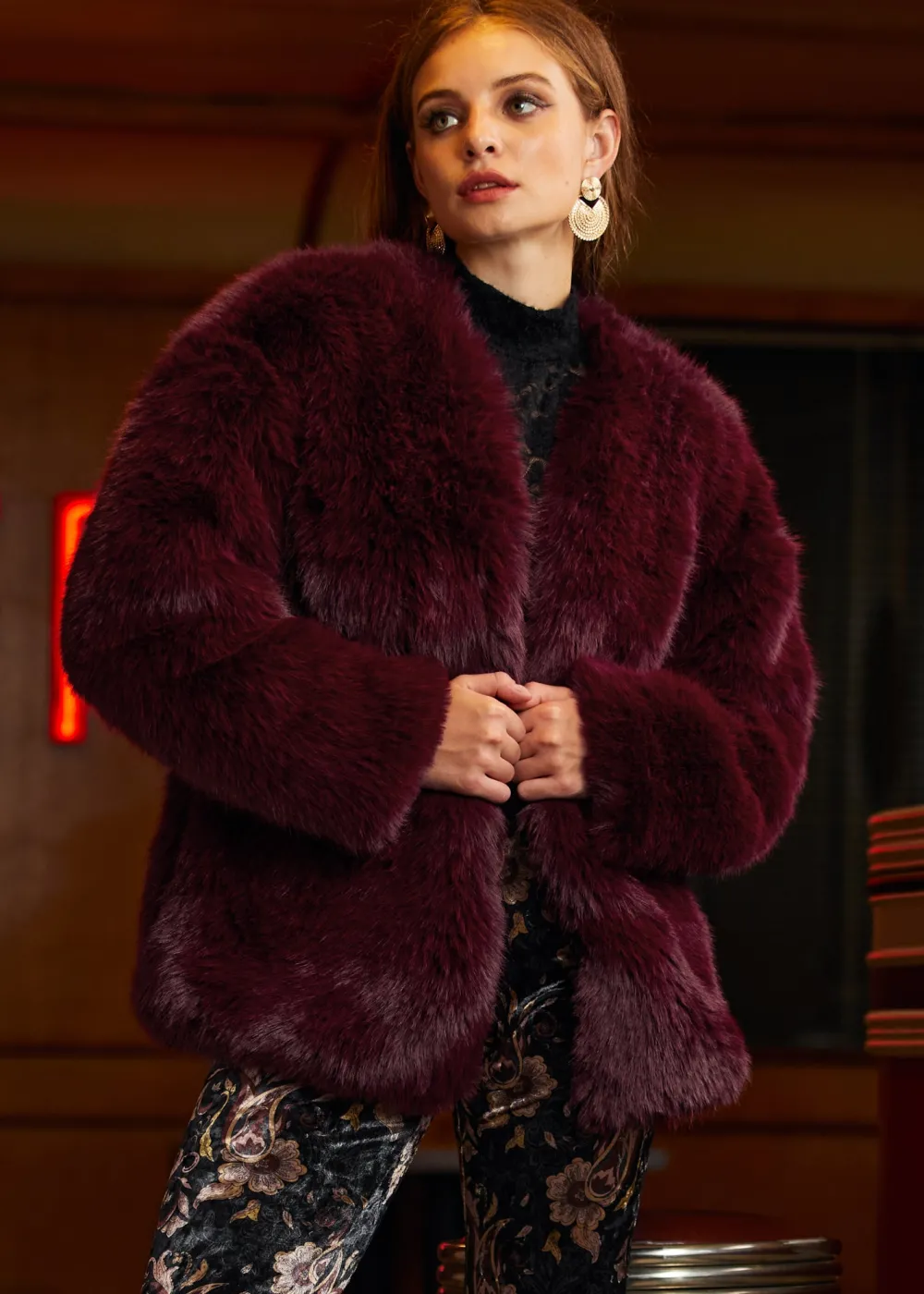 BTC Dressed to Kill Fur Chubby Oxblood Sale