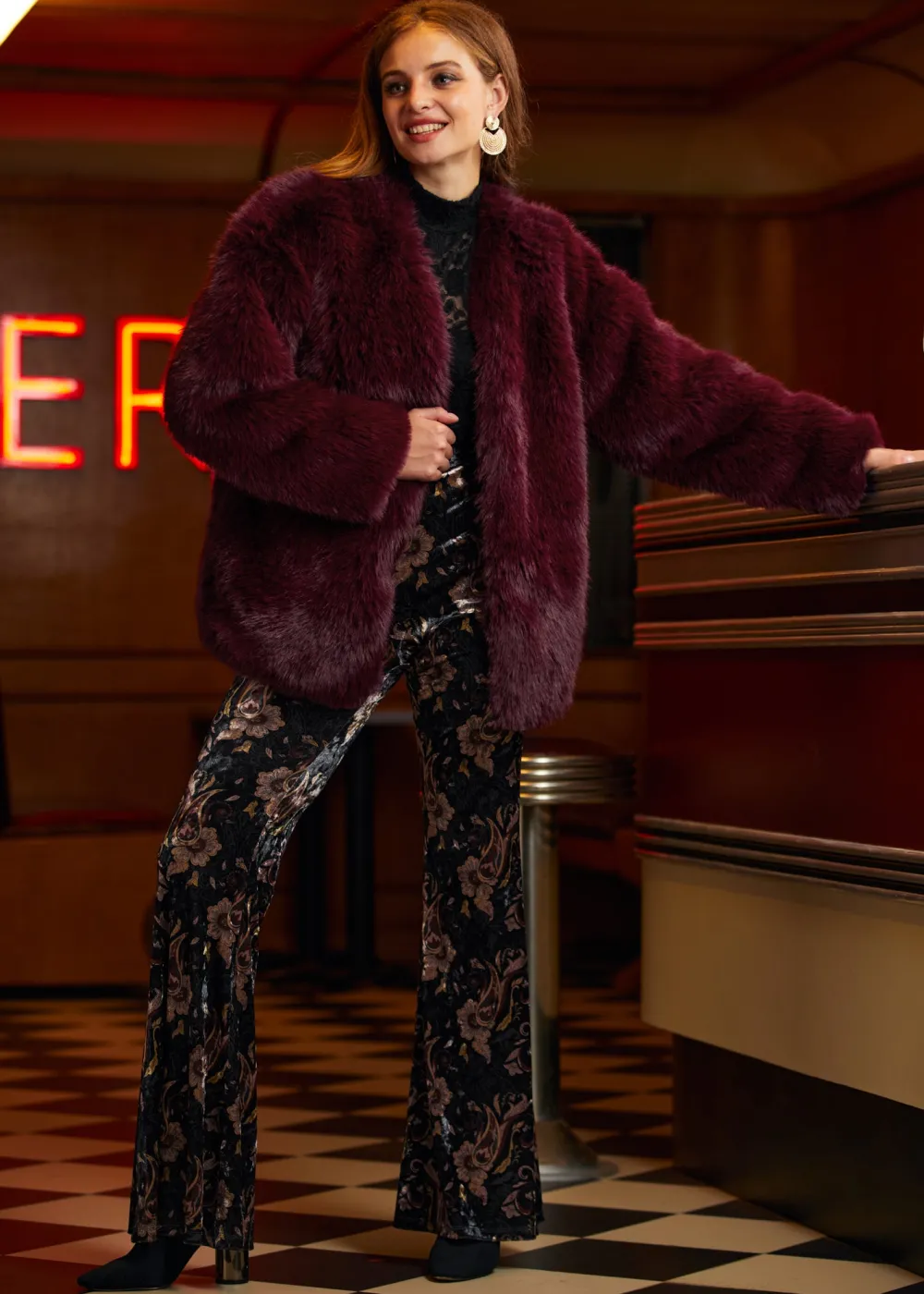 BTC Dressed to Kill Fur Chubby Oxblood Sale