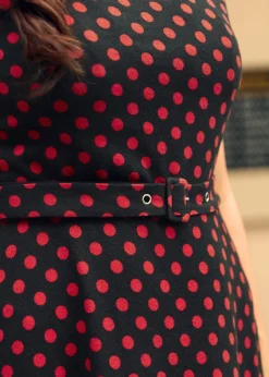 BTC Elegance Anew Fit & Flare Dress Dotty Dot