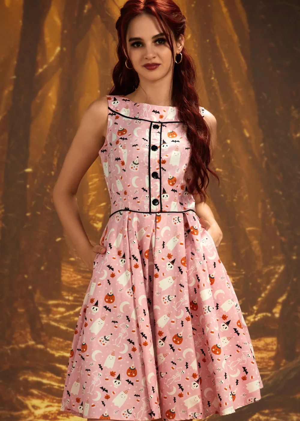 Elizabeth Dress in Pink Halloween Outlet