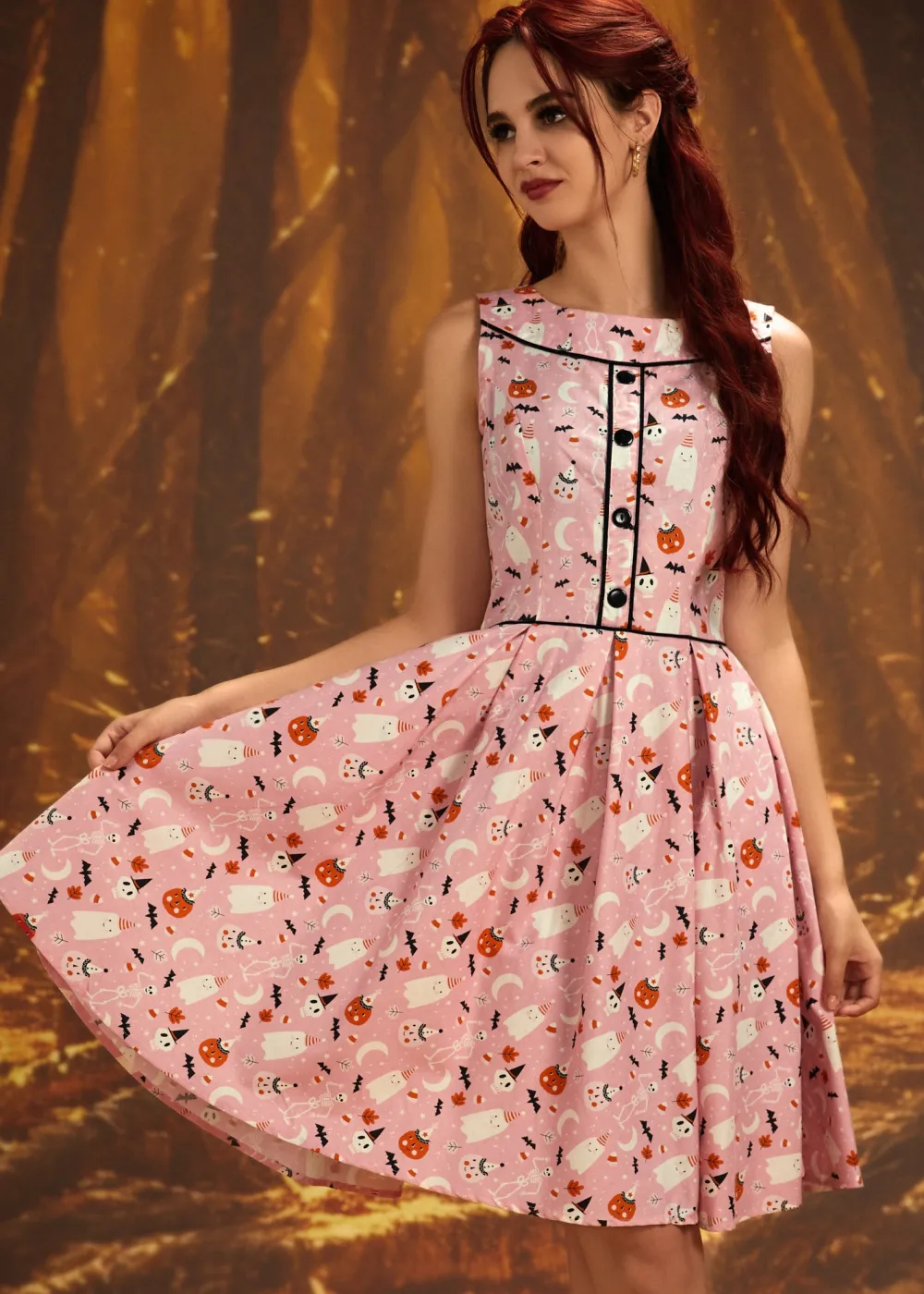 Elizabeth Dress in Pink Halloween Outlet