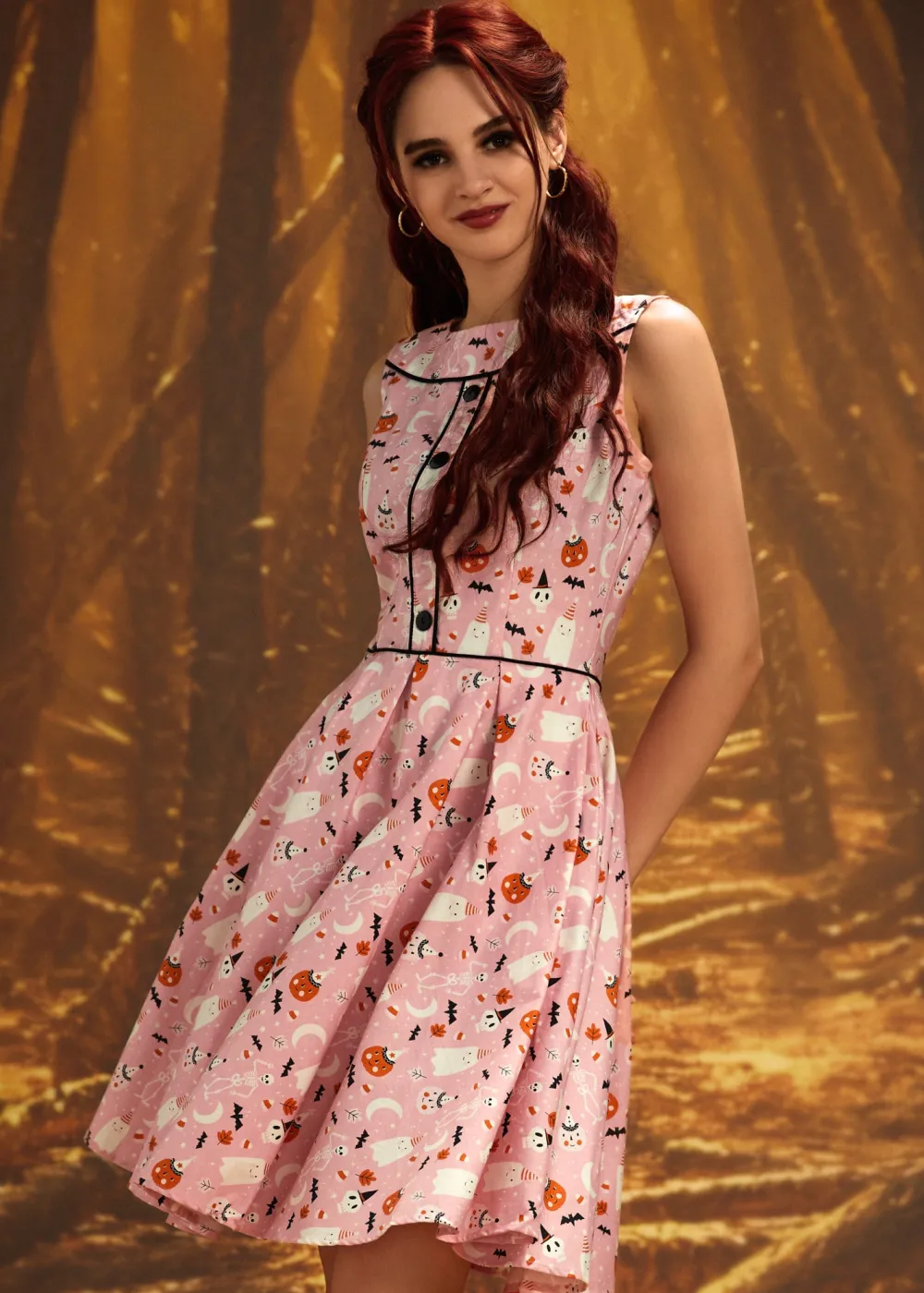 Elizabeth Dress in Pink Halloween Outlet