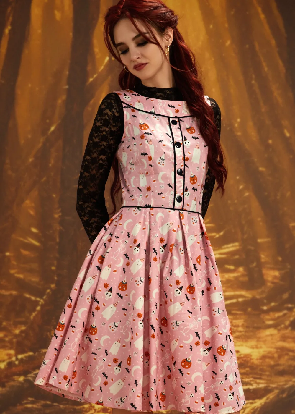 Elizabeth Dress in Pink Halloween Outlet