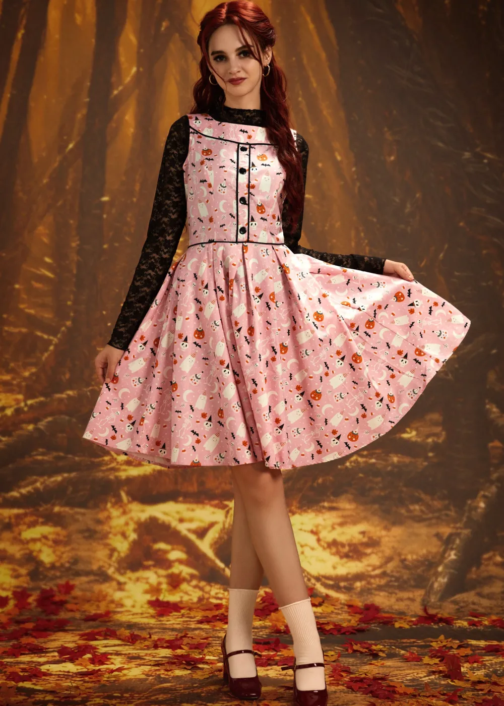 Elizabeth Dress in Pink Halloween Outlet