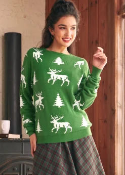 Enchanted Eve Boatneck Sweater Jade Dream Best