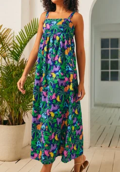 BTC Enchanted Forest Maxi Dress Psychedelic Rainforest