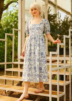BTC Enchanted Meadow Toile Dress Blue Toile Clearance