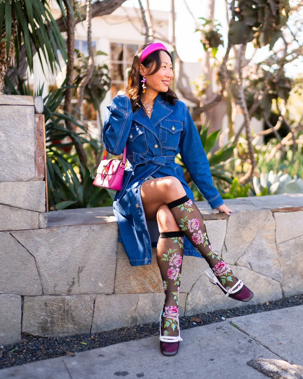 English Rose Black Sheer Knee High Sock Online