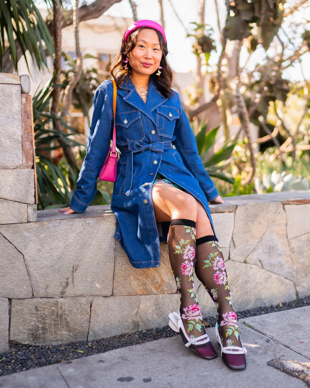 English Rose Black Sheer Knee High Sock Online