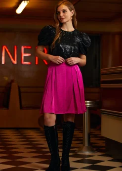 Everyday Enchantment Pleated Skirt Magnificent Magenta Discount