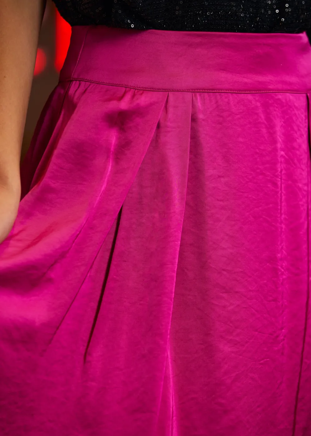 Everyday Enchantment Pleated Skirt Magnificent Magenta Discount