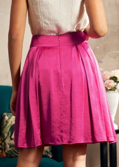 Everyday Enchantment Pleated Skirt Magnificent Magenta Discount