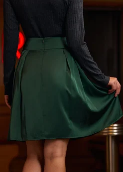Everyday Enchantment Pleated Skirt Enchanting Emerald Discount