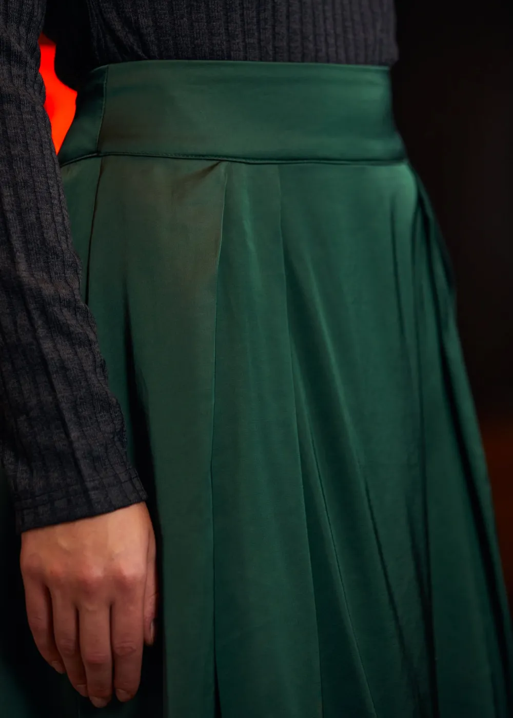 Everyday Enchantment Pleated Skirt Enchanting Emerald Discount