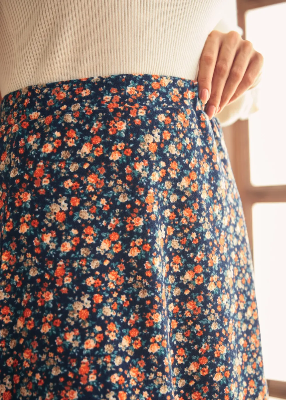 BTC Excellence Attained Knit Midi Skirt Midnight Meadow Outlet