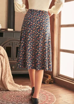 BTC Excellence Attained Knit Midi Skirt Midnight Meadow Outlet