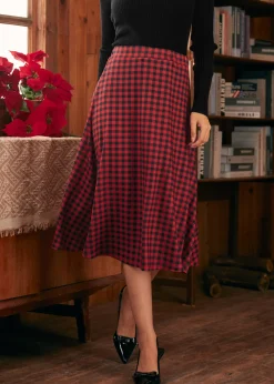 BTC Excellence Attained Knit Midi Skirt Red Buffalo Best