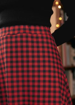 BTC Excellence Attained Knit Midi Skirt Red Buffalo Best