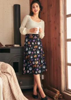 BTC Excellence Attained Knit Midi Skirt Moon Gazer Discount