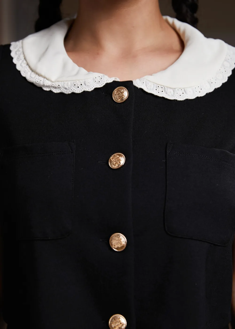 Falling for the Fall Equinox Collared Dress Bewitching Black New