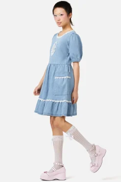 Field Shroom Denim Dress Discount