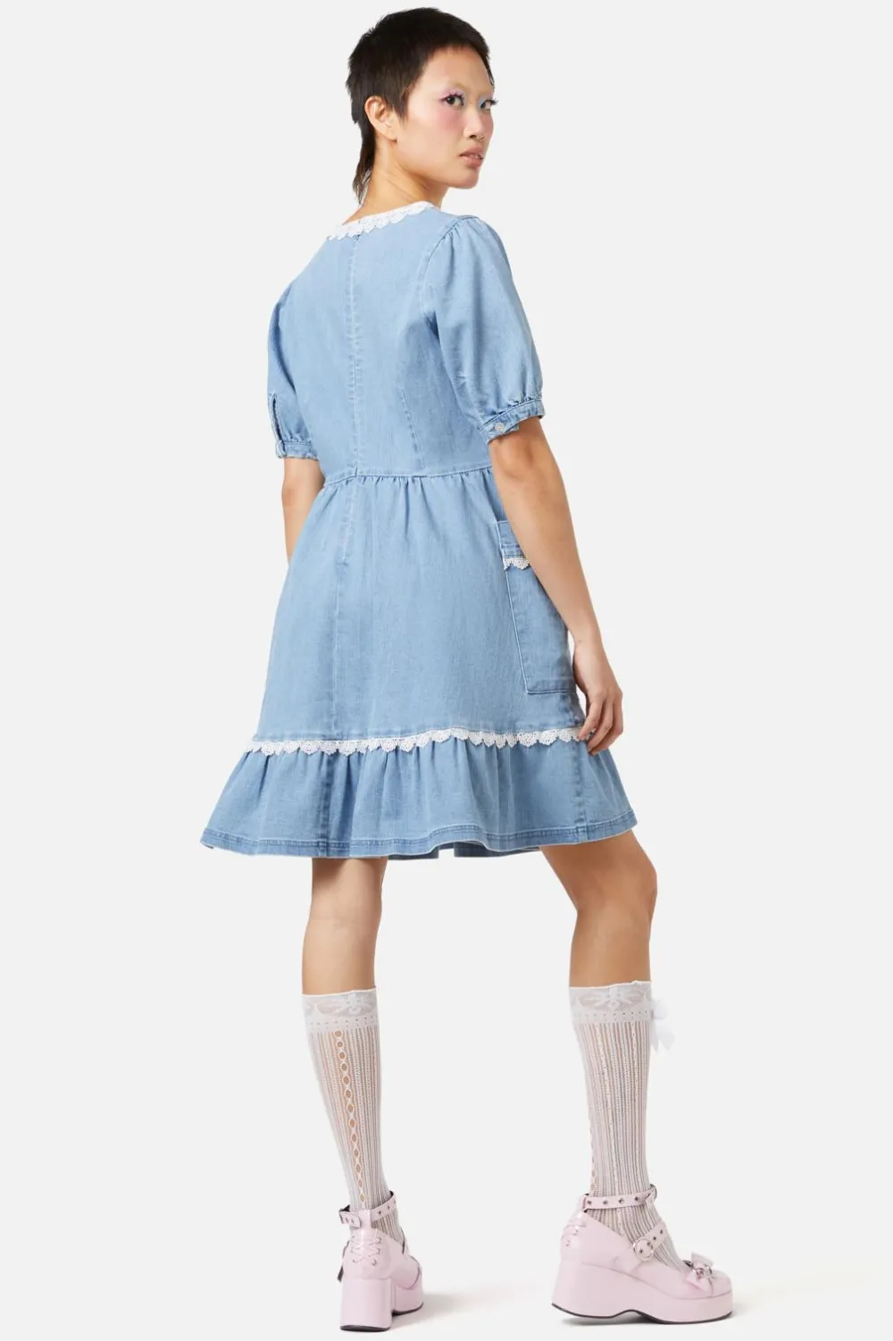 Field Shroom Denim Dress Discount