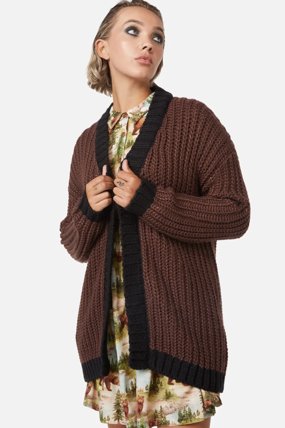 Field Work Chunky Knit Cardi Discount
