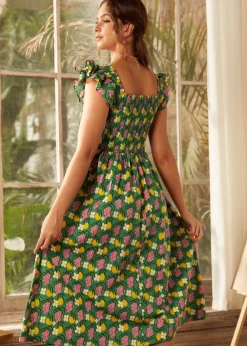 BTC Flair and Square Babydoll Dress Olive