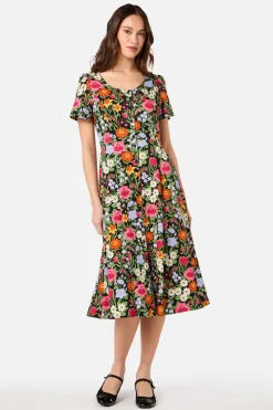 Floral Field Midi Dress Discount