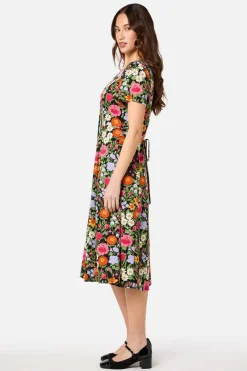Floral Field Midi Dress Discount