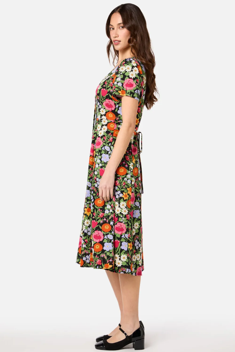 Floral Field Midi Dress Discount