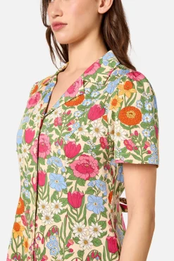 Floral Field Shirt Dress Outlet