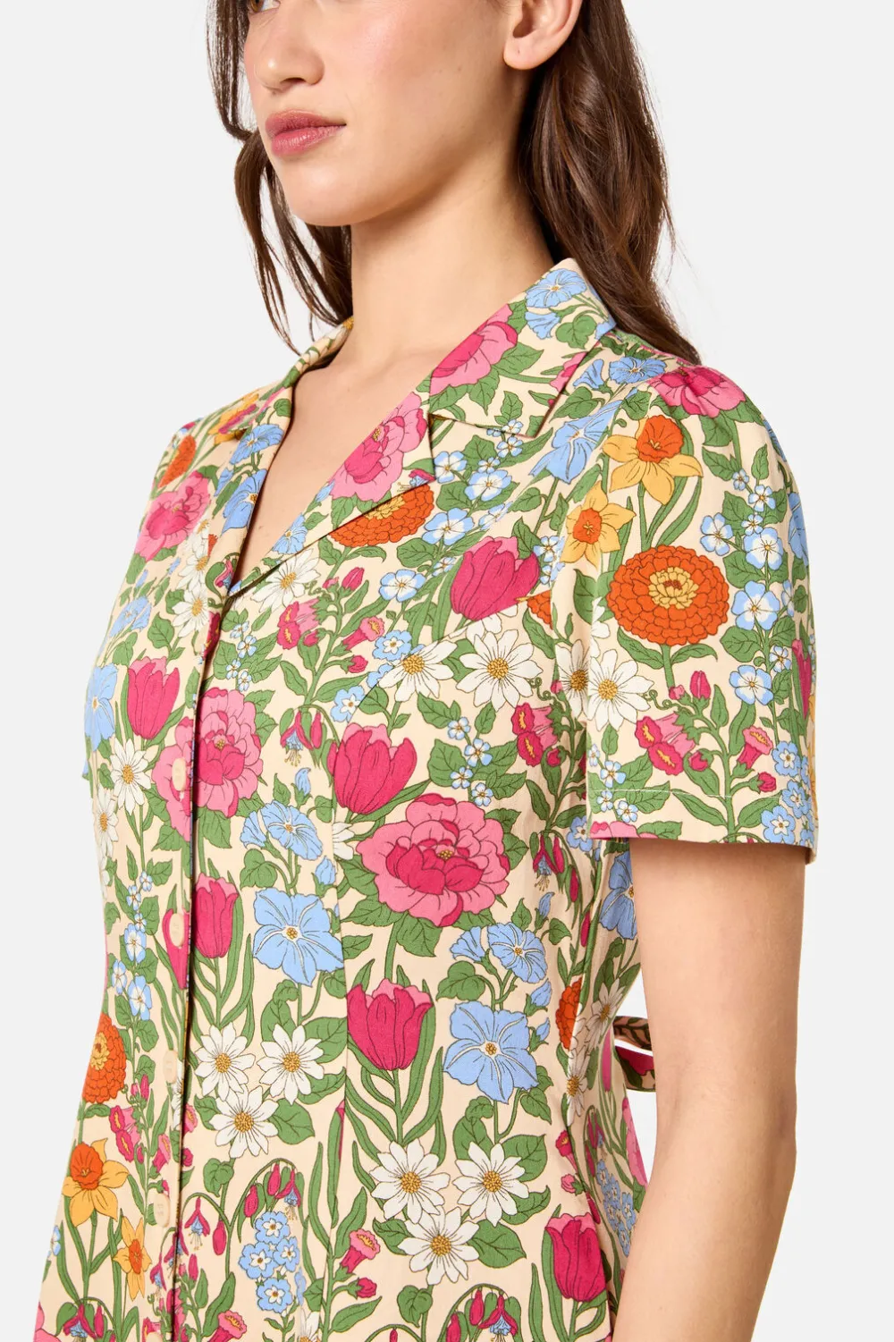 Floral Field Shirt Dress Outlet
