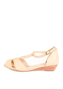 Chelsea Crew Florence T-Strap Flats NUDE Clearance