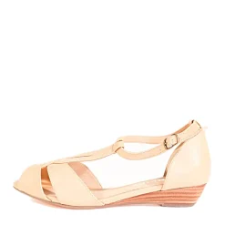 Chelsea Crew Florence T-Strap Flats NUDE Clearance