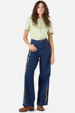 Flower Child Embroidered Jean New