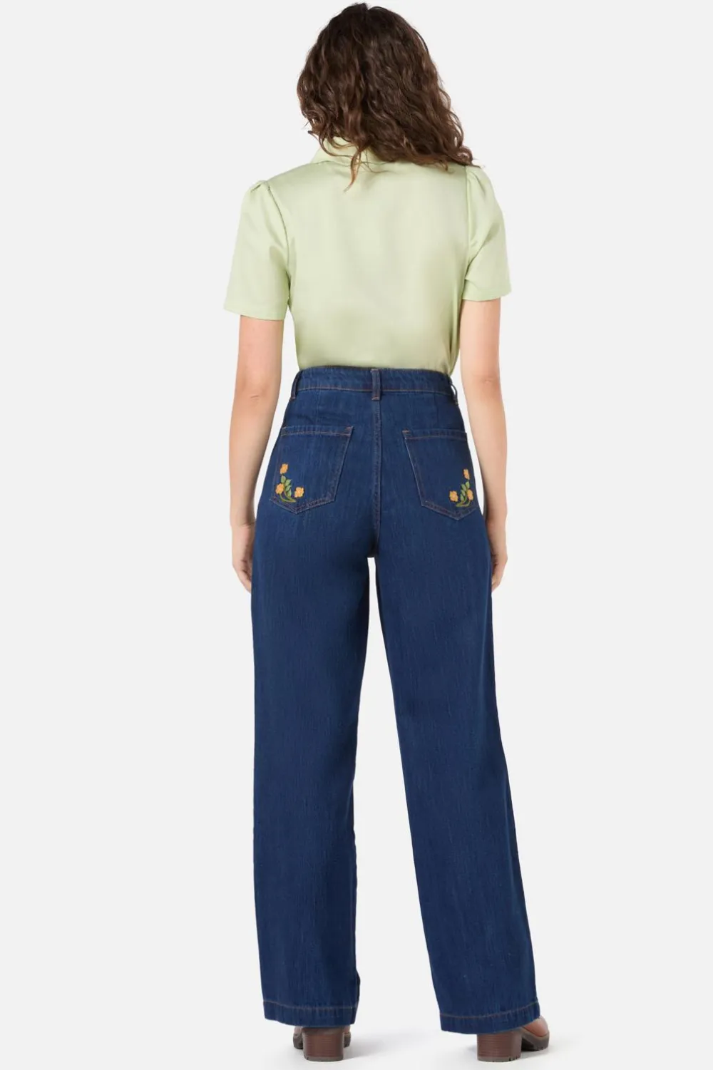 Flower Child Embroidered Jean New