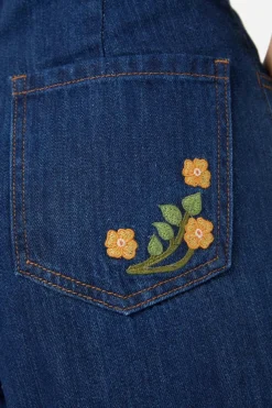Flower Child Embroidered Jean New