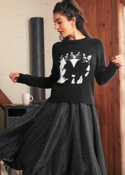 Full of Nostalgia Crewneck Pullover Eclipse Noir