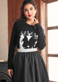 Full of Nostalgia Crewneck Pullover Eclipse Noir