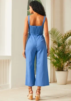 BTC Funky Flare Jumpsuit Denim Blue Best