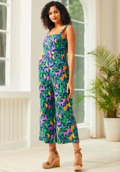 Funky Flare Jumpsuit Psychedelic Rainforest Clearance