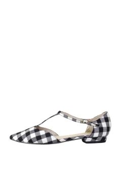 Garden Gingham T-Strap Flats Discount