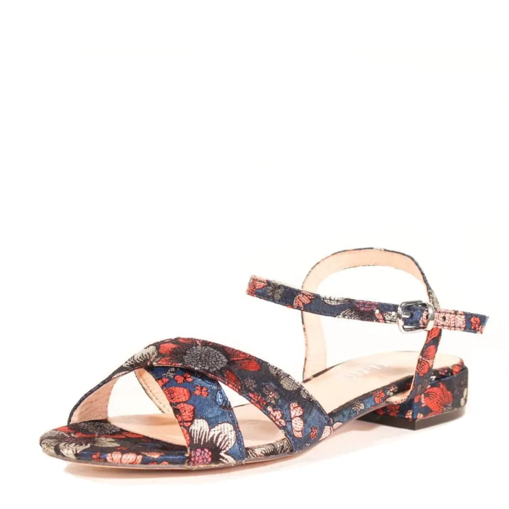 Geisha Floral Sandals NAVY Online