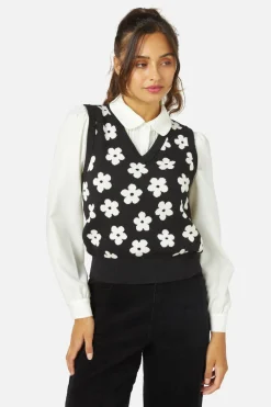 Gigi Daisy Knit Vest Clearance