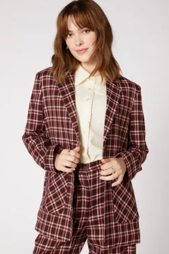 Gina Check Blazer Clearance